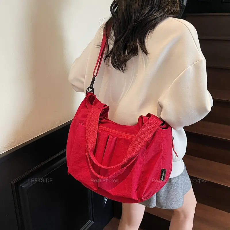 LEFTSIDE Soft High Capacity Corduroy Handbags for Women 2025 Fashion Travel Shoulder Bag Casual Shopper Shopping Crossbody Bag