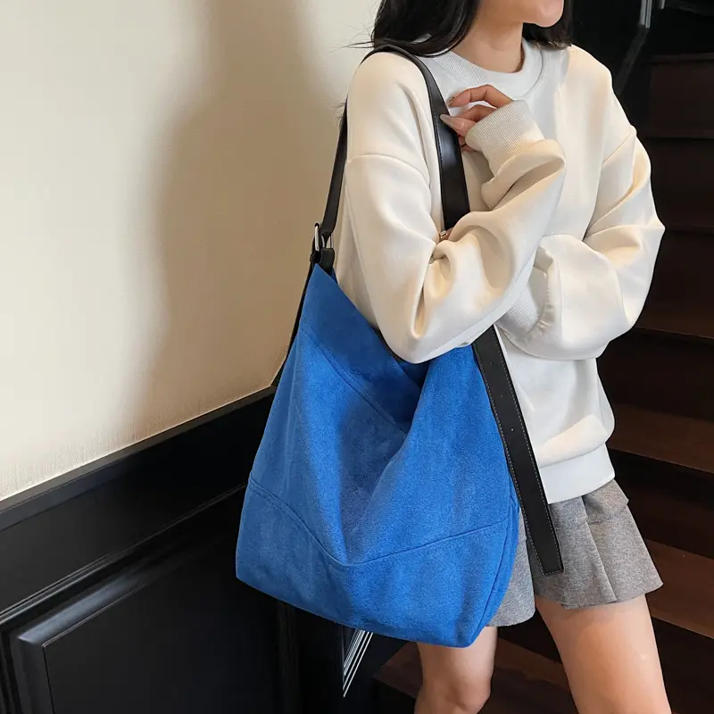 LEFTSIDE High-capacity Retro PU Leather Shoulder Bags for Women Hobo Bag 2025 Winter Luxury Designer New Purses and Handbags