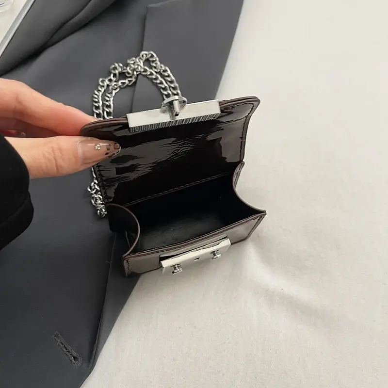 LEFTSIDE 2024 Winter New Y2K Retro Design Mini PU Leather Flap Bag Women Handbags and Purses Shoulder Bag Lady Crossbody Bag
