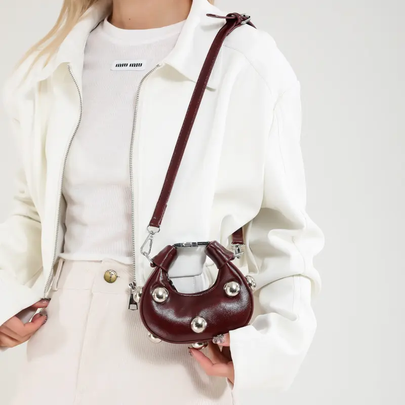 LEFTSIDE Punk Style Design Mini PU Leather Crossbody Bags for Women 2024 Fashion Designer Female Retro Handbags and Purses