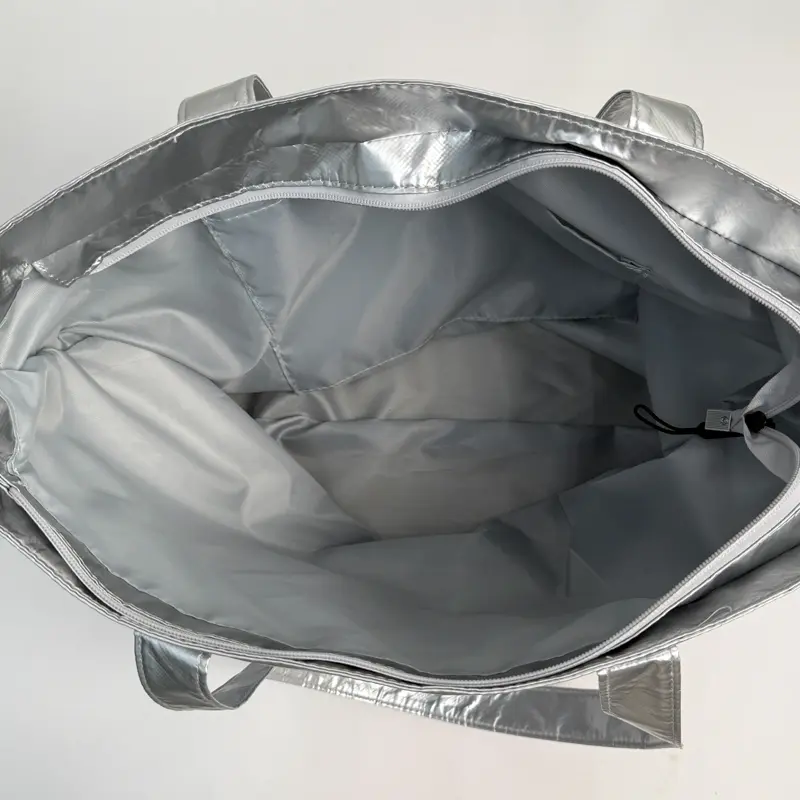 LEFTSIDE Silver High capacity Underarm Bags for Women 2025 Ladies Shopper Shopping Shoulder Bag Females Handbags Tote Bag