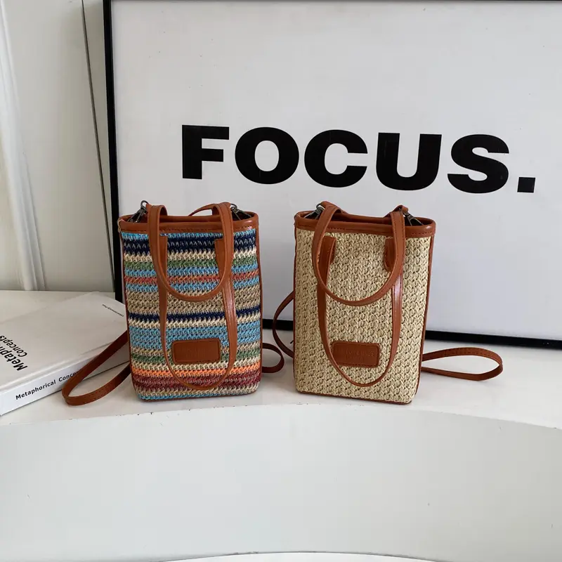 LEFTSIDE Mini Straw Crossbody Bags for Women 2025 New in Fashion Summer Shoulder Bags Handbags and Purses Weave Beach Bag