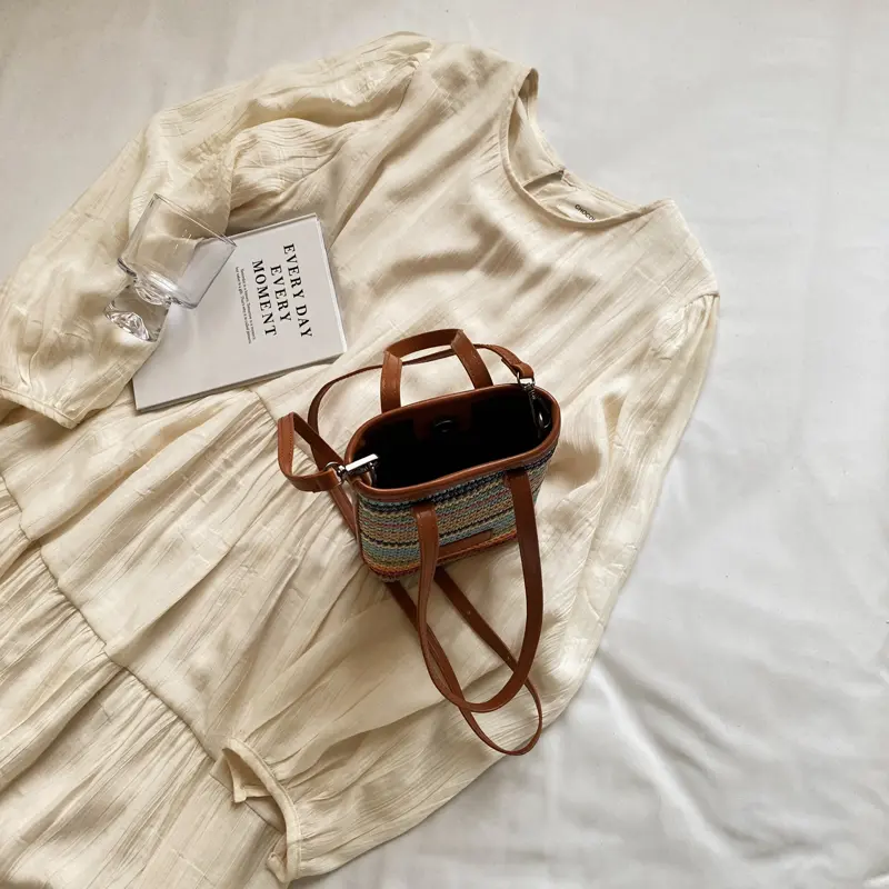 LEFTSIDE Mini Straw Crossbody Bags for Women 2025 New in Fashion Summer Shoulder Bags Handbags and Purses Weave Beach Bag