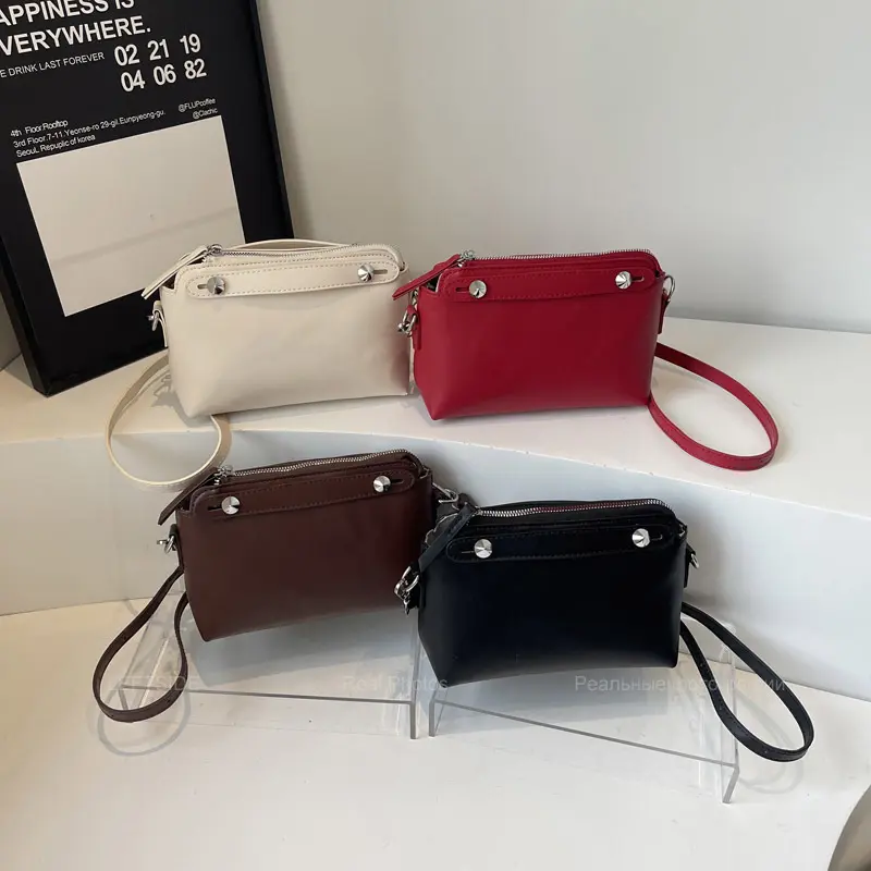 LEFTSIDE Small PU Leather Short Handle Shoulder Bag for Women 2025 Luxury Crossbody Bag Lady Designer Handbags and Purses