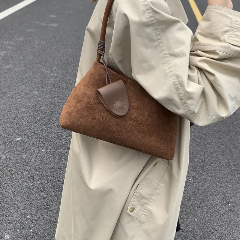 LEFTSIDE Women Small PU Leather Armpit Bag 2025 Winter Retro Brand Underarm Shoulder Bag Luxury Designer Handbags and Purses