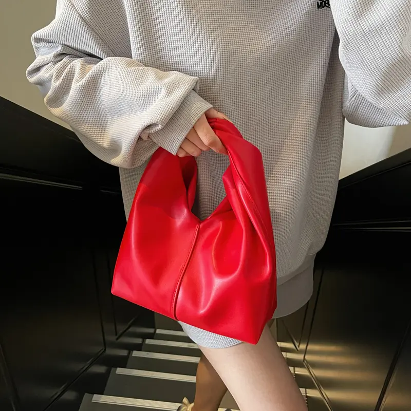 LEFTSIDE Design Small PU Leather Shoulder Bag For Women 2025 New Trend Fashion Y2K Handbags and Purses Females Bucket Bag