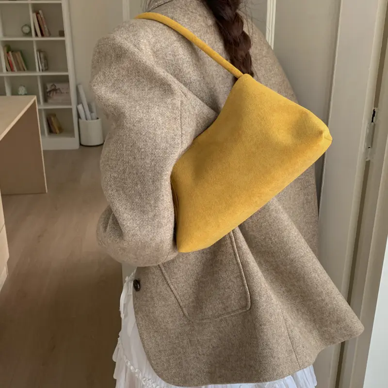 LEFTSIDE Women Small PU Leather Armpit Bag 2025 Winter Retro Brand Underarm Shoulder Bag Luxury Designer Handbags and Purses