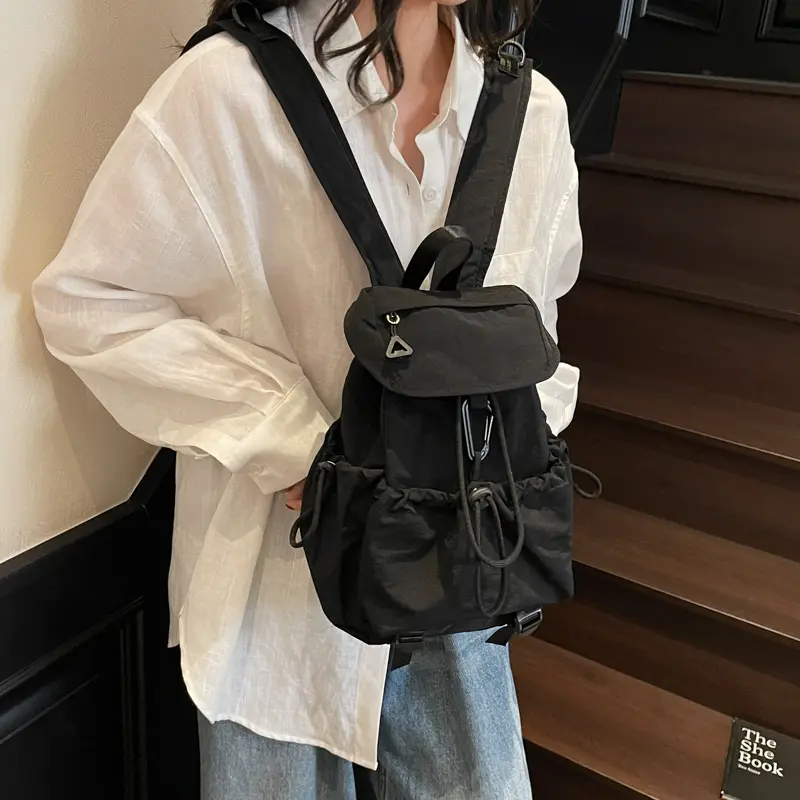 LEFTSIDE Women's Small Soft Cloth Backpacks 2025 New in Fashion Summer New Backpack Girls School Bag Cute Green Back Pack