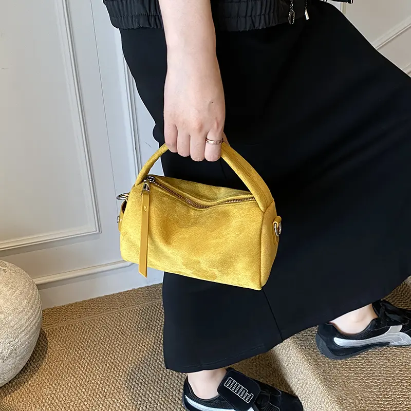 LEFTSIDE Retro Mini PU Leather Shoulder Bags for Women Bucket Crossbody Bag 2025 Winter Luxury Designer Purses and Handbags