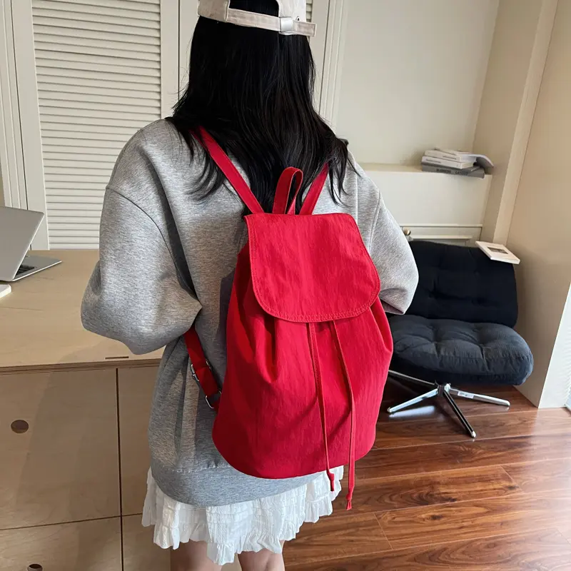 LEFTSIDE Women Cloth Soft Solid Color Backpacks 2025 Design Backpack for Teens​​ Girls School Bag Travel Casual Style Back Pack