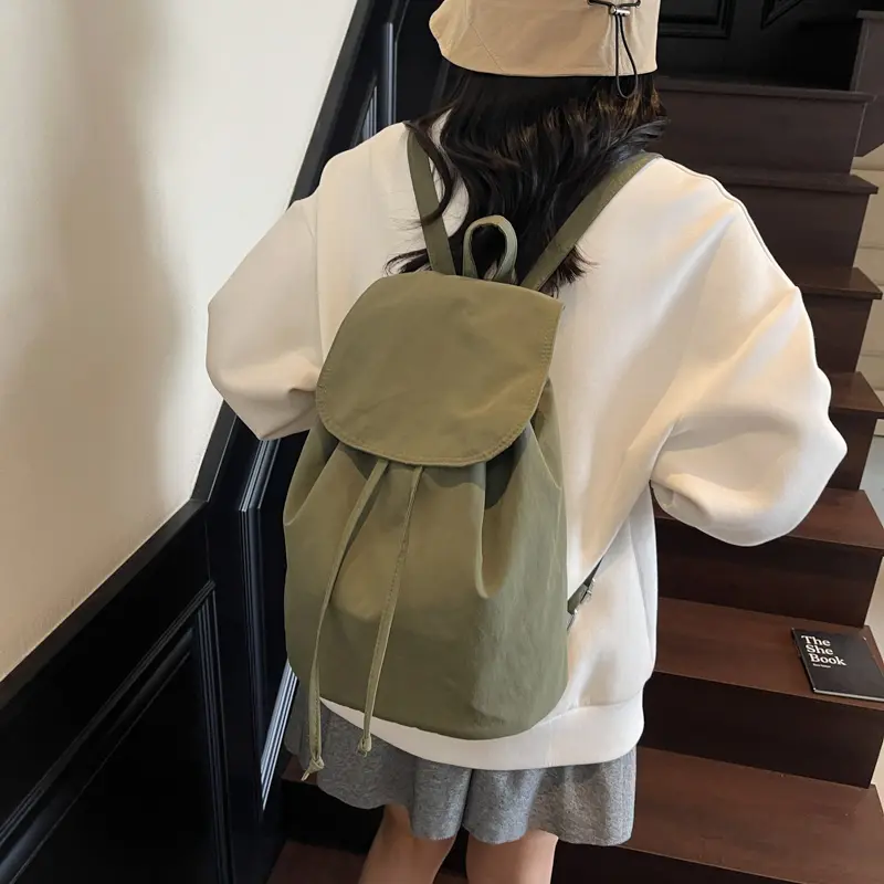 LEFTSIDE Women Cloth Soft Solid Color Backpacks 2025 Design Backpack for Teens​​ Girls School Bag Travel Casual Style Back Pack