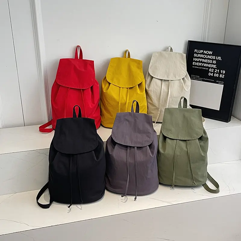 LEFTSIDE Women Cloth Soft Solid Color Backpacks 2025 Design Backpack for Teens​​ Girls School Bag Travel Casual Style Back Pack