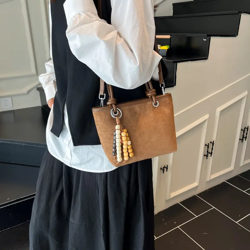 LEFTSIDE Design Faux Suede Leopard Shoulder Bags for Women 2025 New Winter Crossbody Bag Females ​Luxury Handbags and Purses