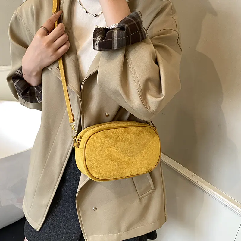 LEFTSIDE Design PU suede Shoulder Bags for Women 2025 New Winter Crossbody Bag Females Retro New ​Luxury Handbags and Purses
