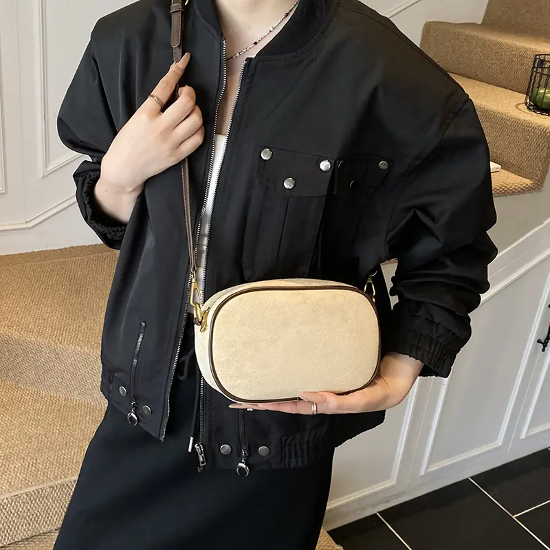 LEFTSIDE Design PU suede Shoulder Bags for Women 2025 New Winter Crossbody Bag Females Retro New ​Luxury Handbags and Purses