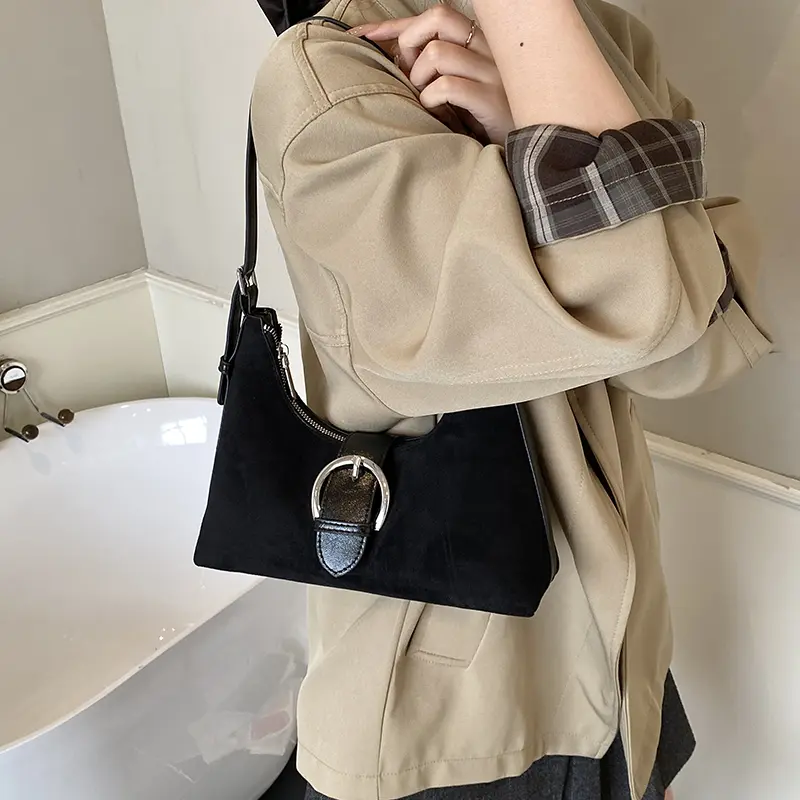 LEFTSIDE Vintage Small PU Leather Shoulder Bags for Women Underarm Crossbody Bag 2025 Winter Luxury Designer Purses and Handbags