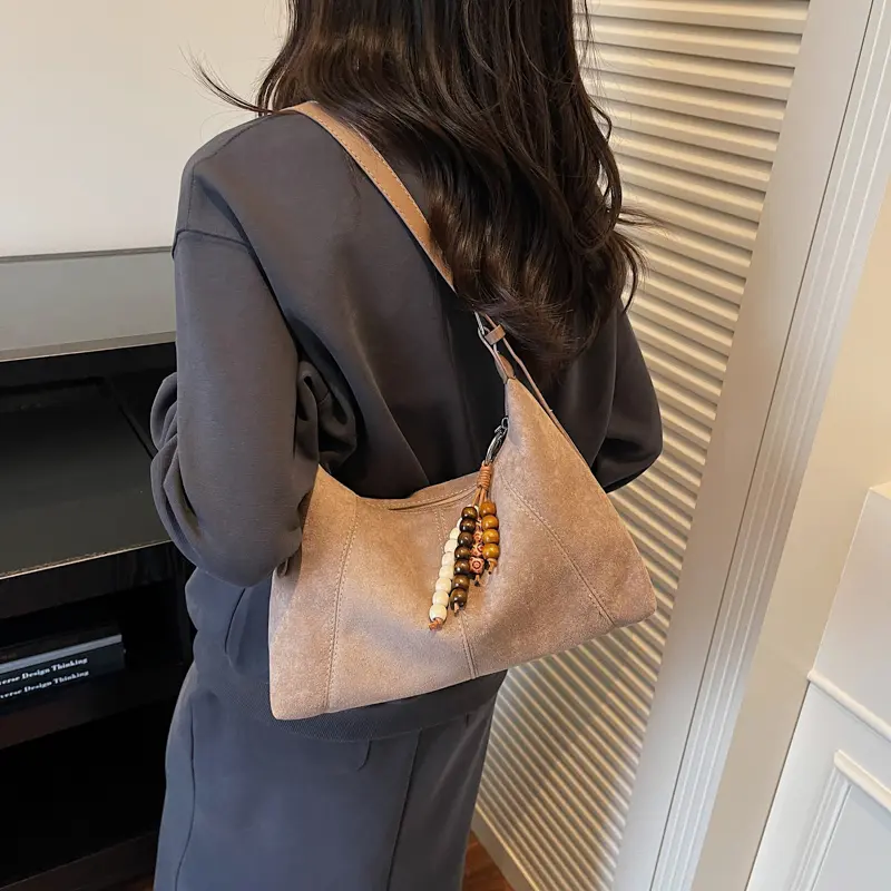 LEFTSIDE Retro Small Splicing Leather Underarm Bag 2025 New Trend Shoulder Bag Fashion Crossbody Bag Females Handbags and Purses