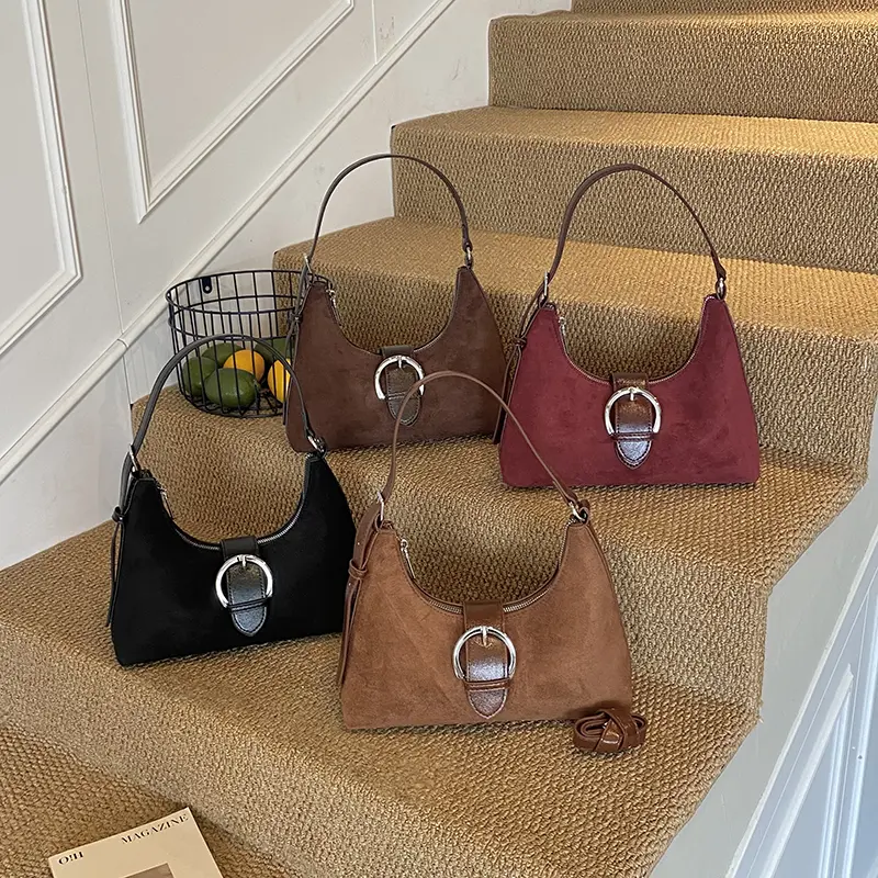 LEFTSIDE Vintage Small PU Leather Shoulder Bags for Women Underarm Crossbody Bag 2025 Winter Luxury Designer Purses and Handbags