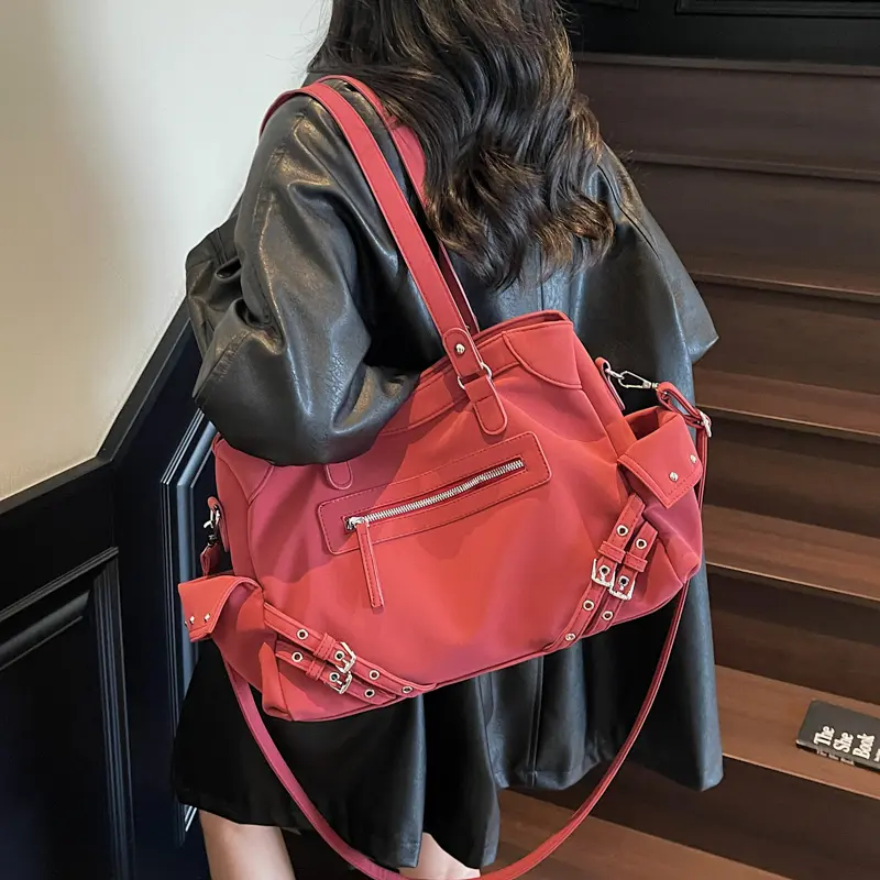 LEFTSIDE Women PU Leather Shoulder Bag 2025 Winter Fashion Retro New Short Handle Tote Bag Luxury Designer Handbags and Purses