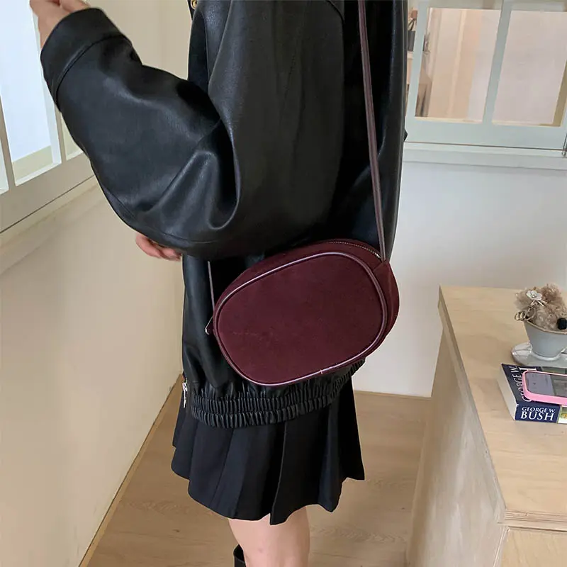 LEFTSIDE Mini PU Leather Shoulder Bags for Women 2025 Korean Fashion Winter Crossbody Bag Lady Simple Handbags and Purses