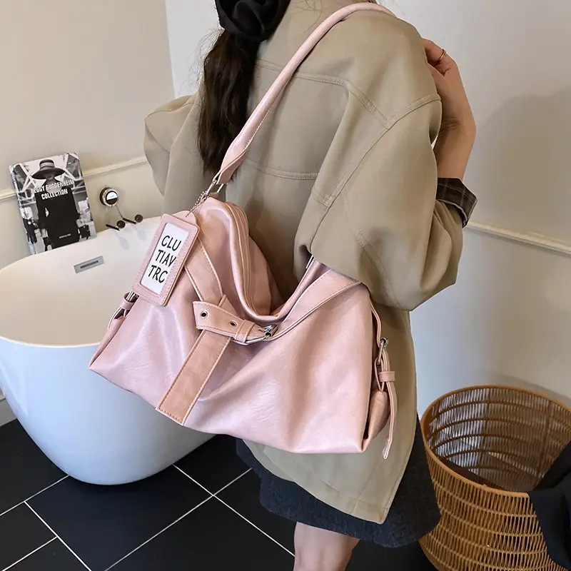 LEFTSIDE Women PU Leather Shoulder Bag 2025 Winter Fashion Retro Short Handle Tote Bag Luxury Designer Handbags and Purses