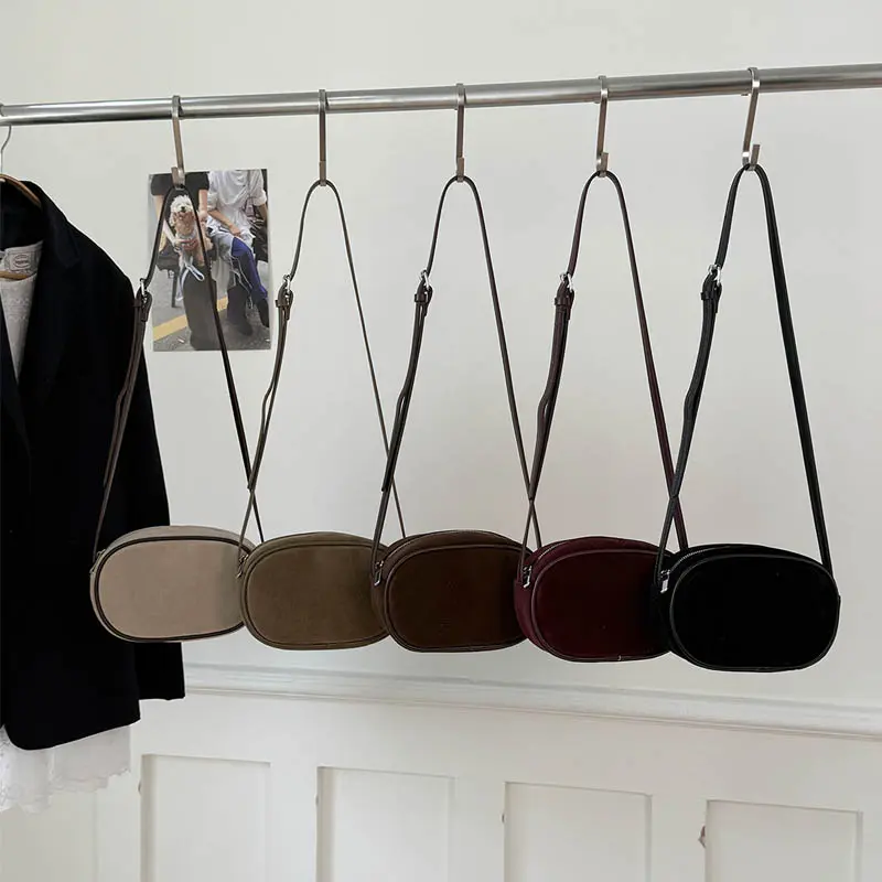 LEFTSIDE Mini PU Leather Shoulder Bags for Women 2025 Korean Fashion Winter Crossbody Bag Lady Simple Handbags and Purses