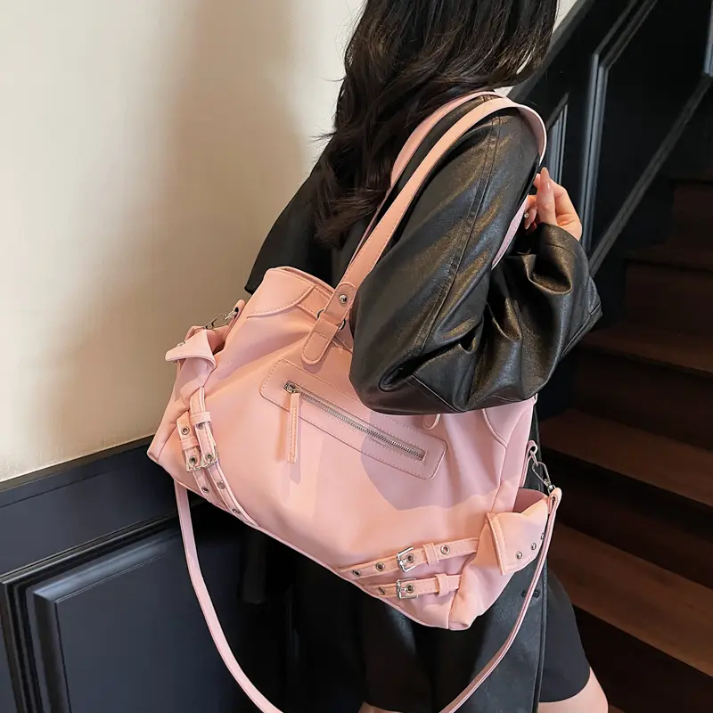 LEFTSIDE Women PU Leather Shoulder Bag 2025 Winter Fashion Retro New Short Handle Tote Bag Luxury Designer Handbags and Purses