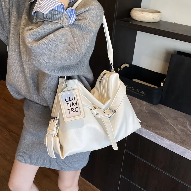 LEFTSIDE Women PU Leather Shoulder Bag 2025 Winter Fashion Retro Short Handle Tote Bag Luxury Designer Handbags and Purses