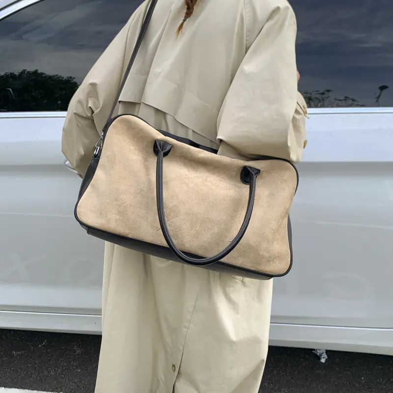LEFTSIDE Women High Capacity PU Shoulder Bag 2025 Winter Retro Short Handle Crossbody Bag Luxury Designer Handbags and Purses