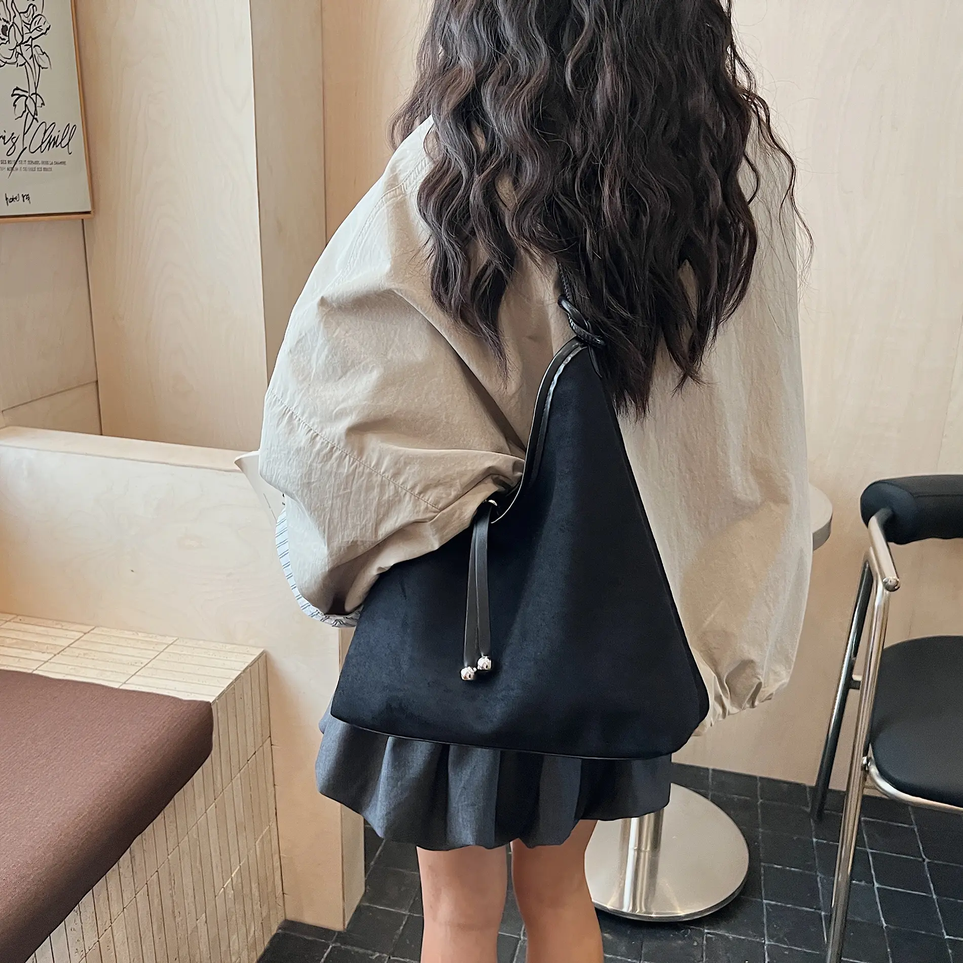 LEFTSIDE Design Faux Suede Shoulder Bags for Women 2025 New Winter Hobo Bag Females Retro New ​Luxury Handbags and Purses