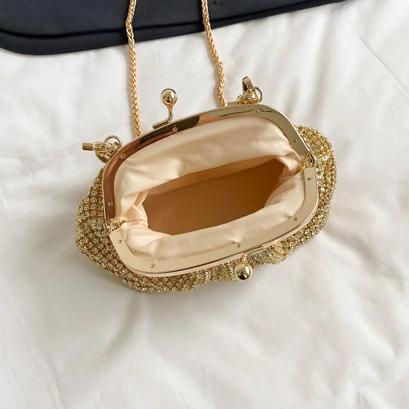 LEFTSIDE Mini Diamonds Design Shoulder Bags for Women 2025 Y2K Fashion Designer Evening Party Crossbody Bag Handbags and Purses