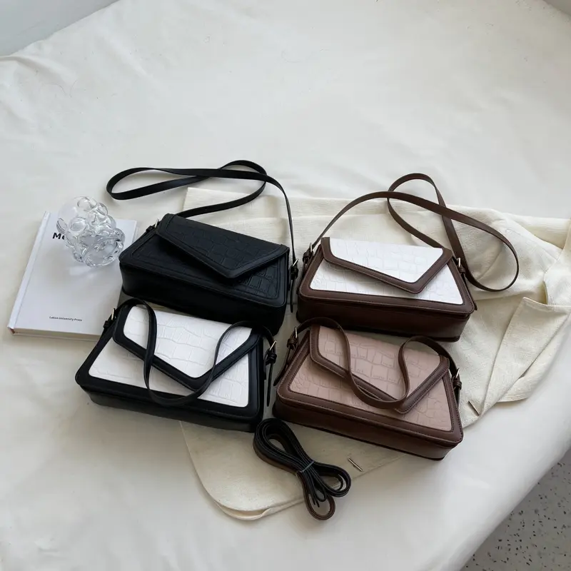 LEFTSIDE Cute Small Stone Pattern Flap Crossbody Bags for Women 2025 New Trend Retro Fashion Shoulder Bag Handbags and Purses