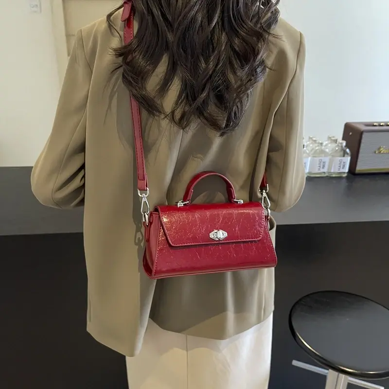 LEFTSIDE 2025 Retro New Short Handle Design Small Flap Bag Women Fashion Handbags and Purses  Shoulder Bag Lady Crossbody Bag