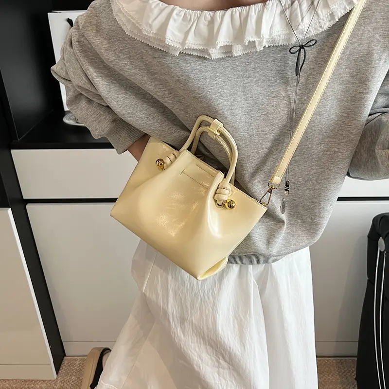 LEFTSIDE PU Leather Small Crossbody Bags Lady Shoulder Bag for Women 2025 New Trend Short Handle Tote Handbags and Purses