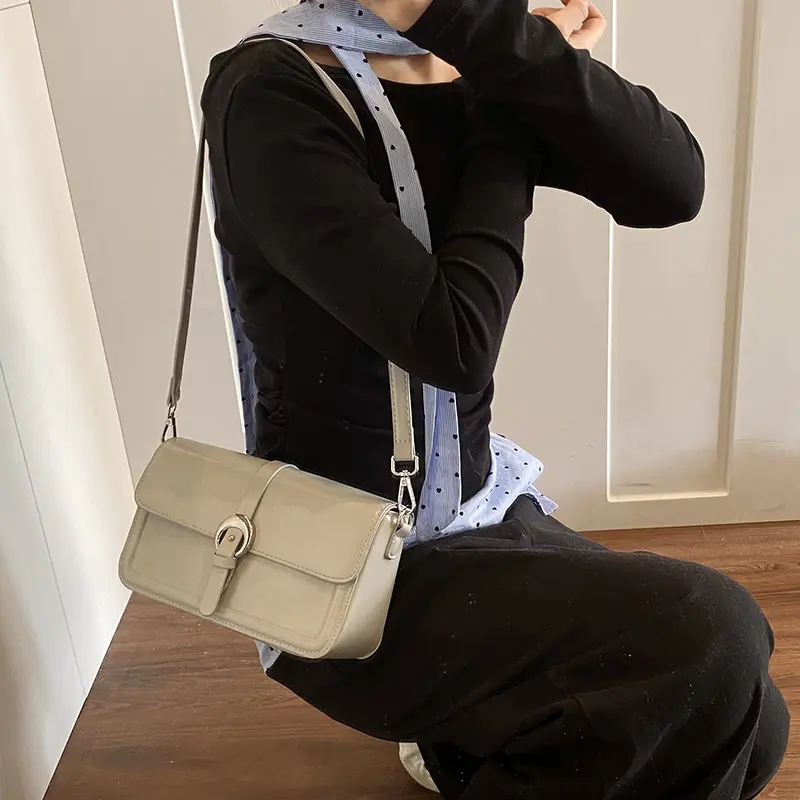 LEFTSIDE Fashion Small Flap Square Pu Leather Crossbody Bag for Women 2025 New Trend Designer Simple Solid Shoulder Handbags