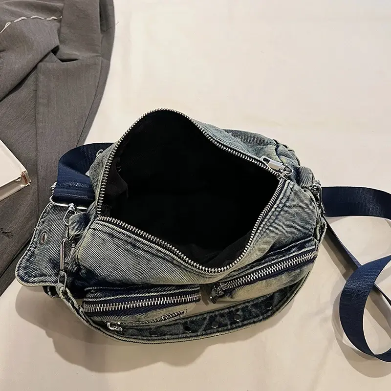 LEFTSIDE Denim Small Shoulder Bag Lady Handbags and Purses Women 2024 Y2K Fashion Female Luxury Pockets Design Crossbody Bag