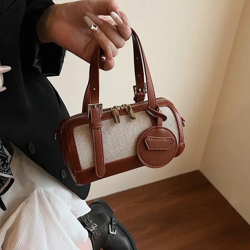 LEFTSIDE PU Leather Crossbody Bags for Women 2025 Fashion Mini Short Handle Shoulder Bags Females Bucket Handbags and Purses