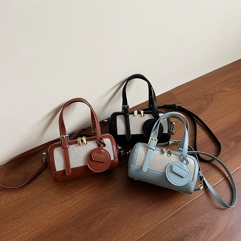 LEFTSIDE PU Leather Crossbody Bags for Women 2025 Fashion Mini Short Handle Shoulder Bags Females Bucket Handbags and Purses