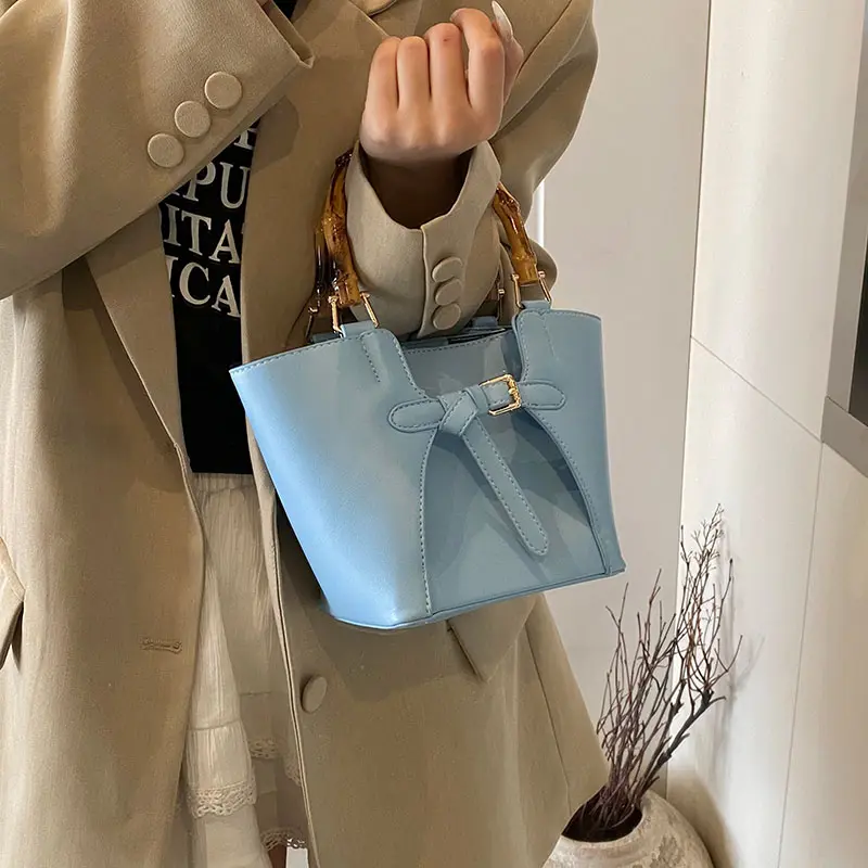 LEFTSIDE Short Handle PU Leather Bucket Crossbody Bags for Women 2025 Luxury Trend Y2K Ladies Silver Shoulder Bag Handbags