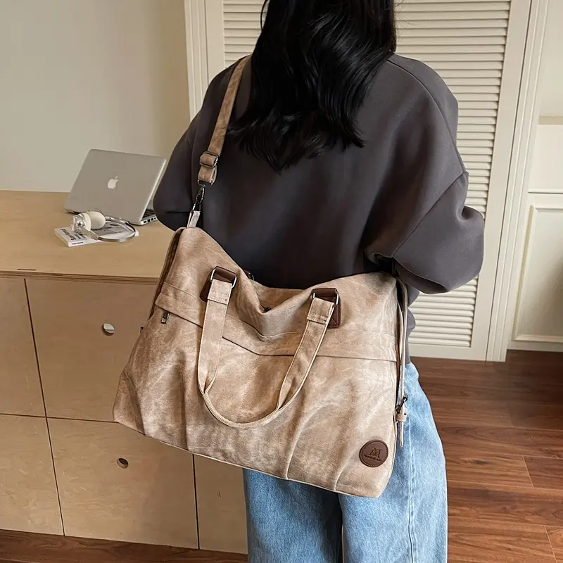 LEFTSIDE Lady High Capacity Shoulder Bag for Women 2025 Korean Fashion Y2K New Casual Travel Crossbody Bags Retro Handbags