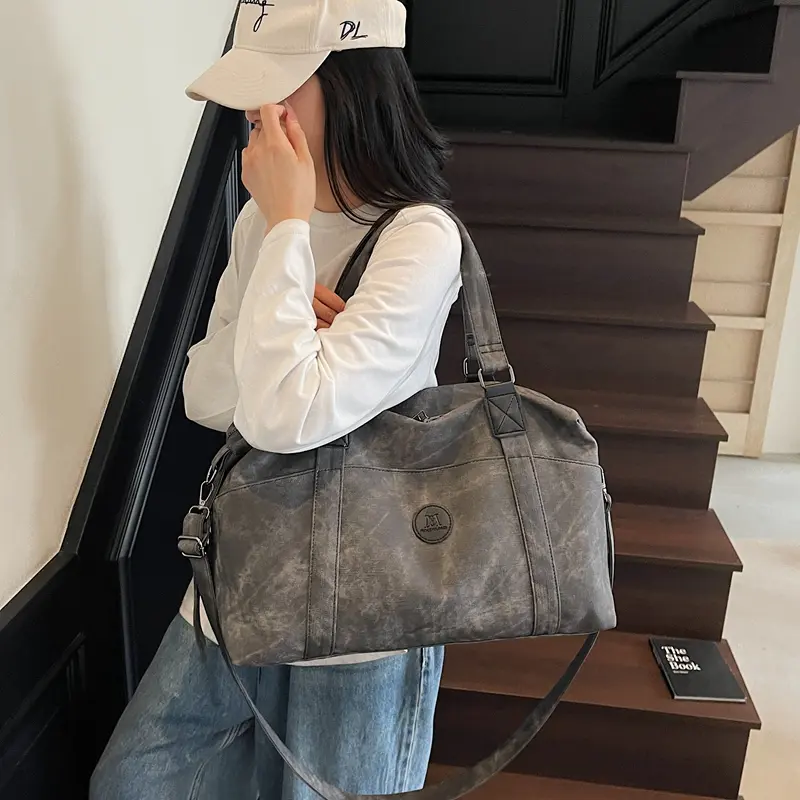LEFTSIDE Lady High Capacity Shoulder Bag for Women 2025 Korean Fashion Y2K Trend Casual Travel Crossbody Bags Retro Handbags