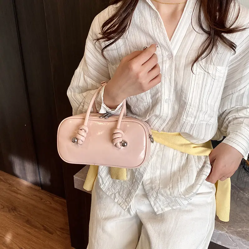 LEFTSIDE Women Short Handle Small PU Leather Crossbody Bag Fashion Handbags 2025 Top-Handle Female Cute Shoulder Bag for Girl