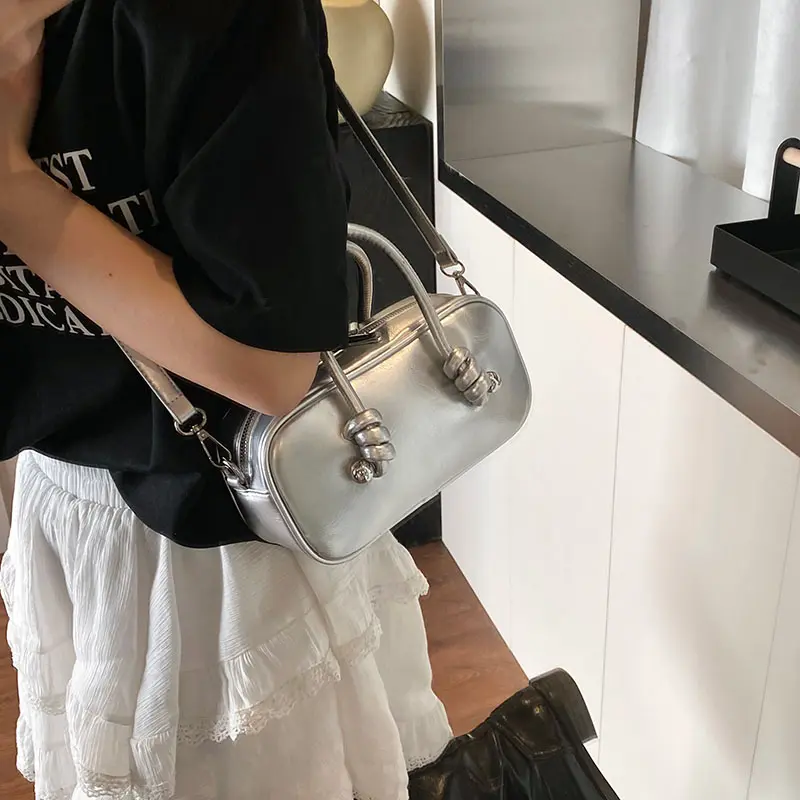 LEFTSIDE Women Short Handle Small PU Leather Crossbody Bag Fashion Handbags 2025 Top-Handle Female Cute Shoulder Bag for Girl