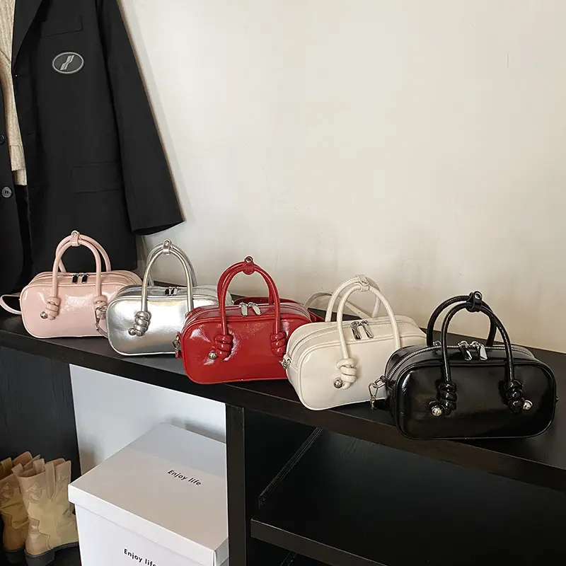 LEFTSIDE Women Short Handle Small PU Leather Crossbody Bag Fashion Handbags 2025 Top-Handle Female Cute Shoulder Bag for Girl