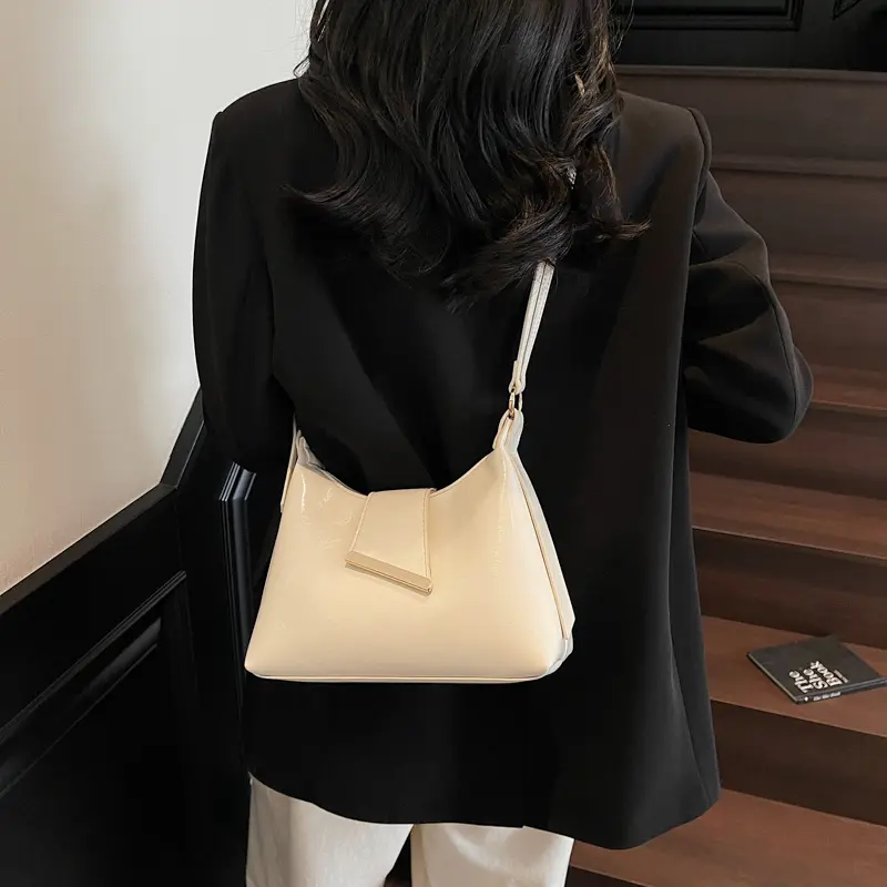 LEFTSIDE 2025 Summer Small PU Leather New Shoulder Bag Women Korean Fashion Solid Color Handbags and Purses Lady Crossbody Bag