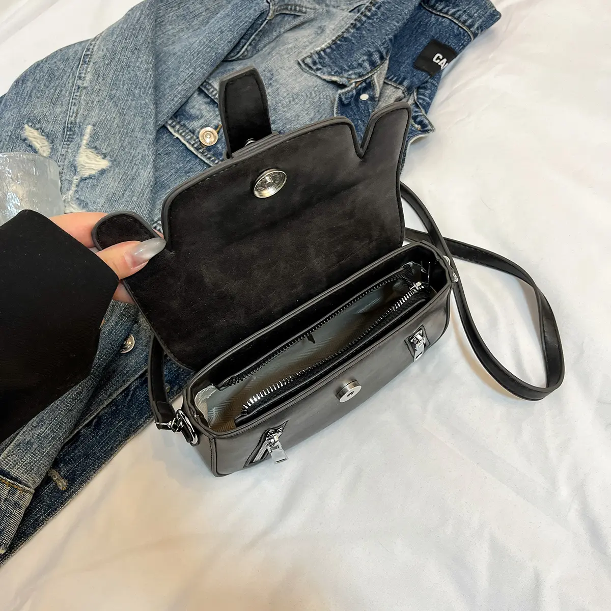 LEFTSIDE Small PU Leather Flap Bags for Women 2025 Y2K New Luxury Solid Color Shoulder Crossbody Bag Females Handbags and Purses