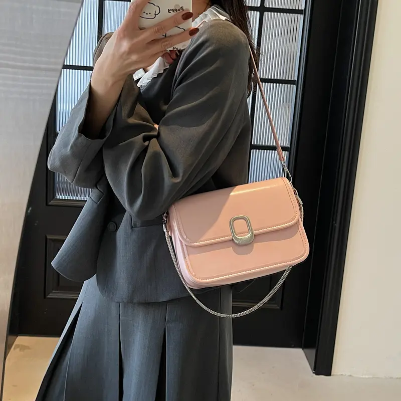 LEFTSIDE Fashion square Shoulder Bags for Women Flap Crossbody Bag 2025 New Luxury Designer Solid Color Handbags and Purses