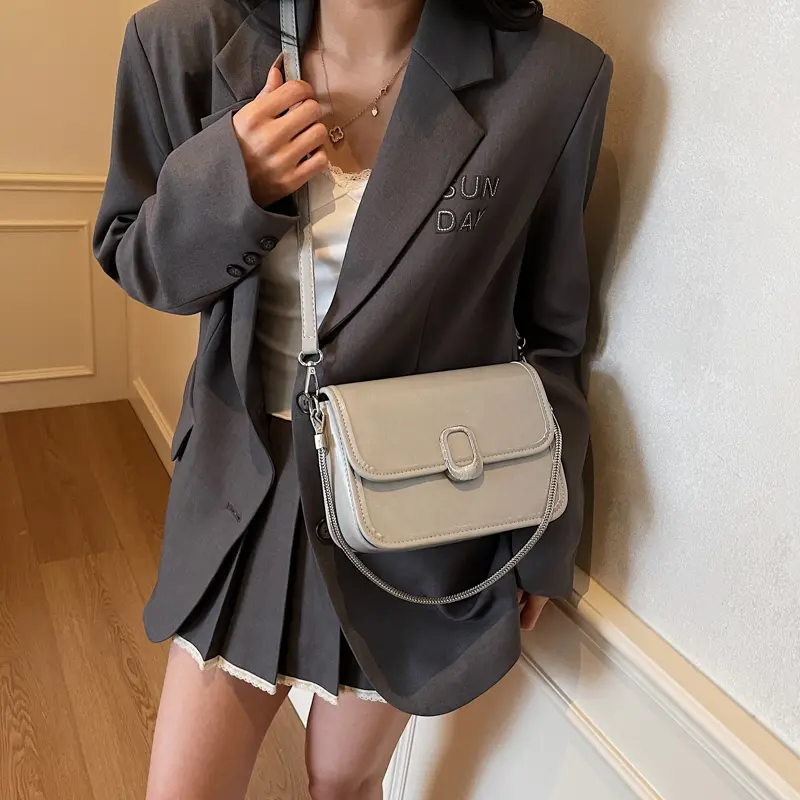 LEFTSIDE Fashion square Shoulder Bags for Women Flap Crossbody Bag 2025 New Luxury Designer Solid Color Handbags and Purses