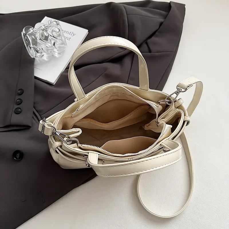 LEFTSIDE 2025 Women's Small Solid Color PU Leather Crossbody Bag Summer New Handbags And Purses with Short Handle Shoulder Bags