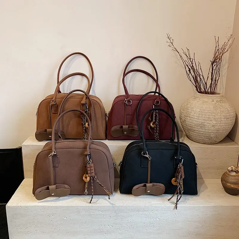 LEFTSIDE Women Large PU Leather Shoulder Bag Square Tote Bag 2024 Winter New Y2K Top-handle Bags with Short Handle Handbags
